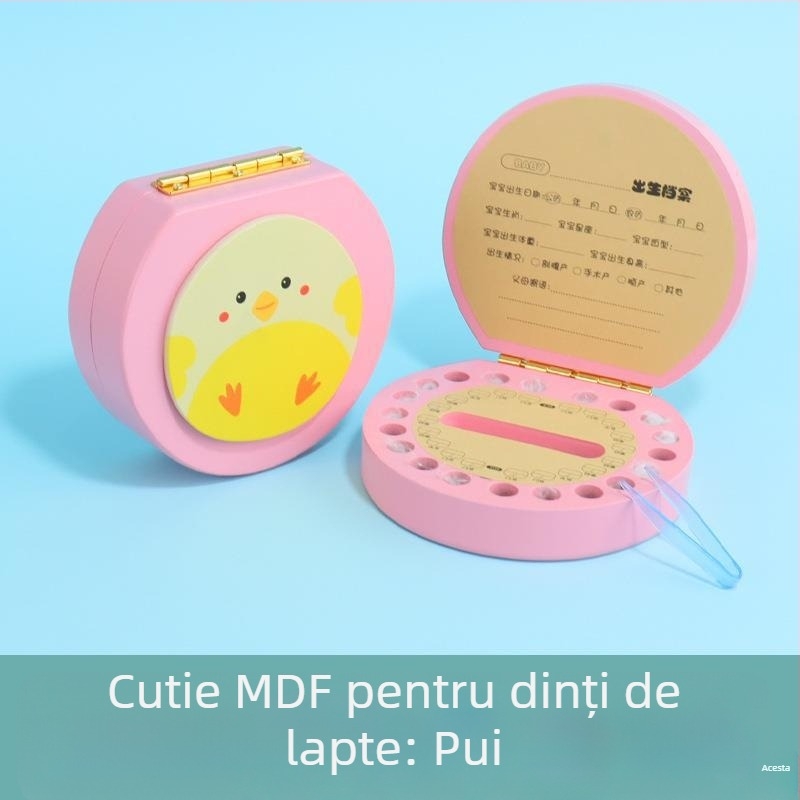 Cutie pentru dinții de lapte pentru copii — cutie din lemn pentru depozitarea primilor dinți