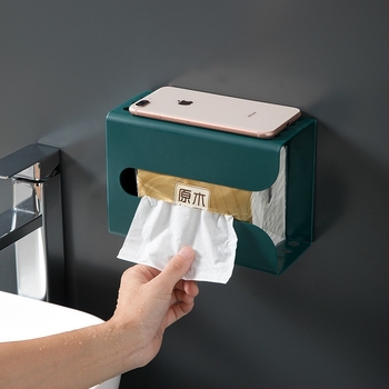 Cutie de șervețele din plastic, montată pe perete – multipurpose, design modern și simplu pentru baie și living