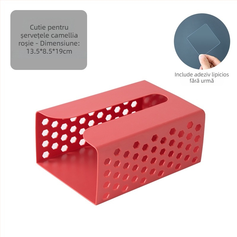 Cutie de șervețele din plastic, montată pe perete – multipurpose, design modern și simplu pentru baie și living