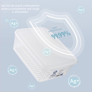 Cutie antibacteriană pentru depozitare lapte matern și chifle aburite – calitate alimentară, păstrează prospețimea, sigilare cu drenaj, PP/PE