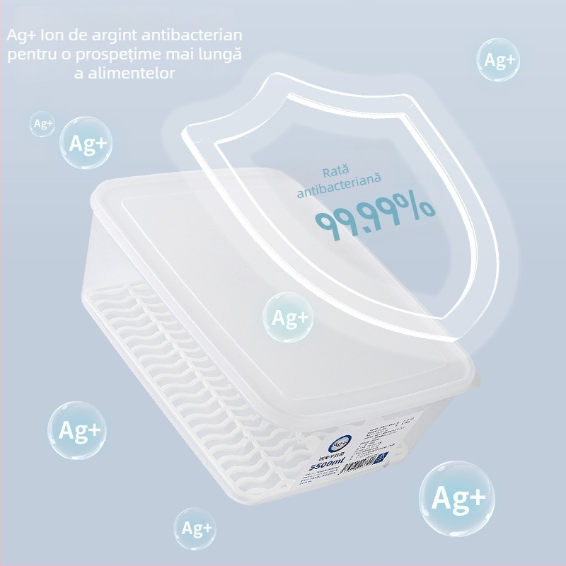 Cutie antibacteriană pentru depozitare lapte matern și chifle aburite – calitate alimentară, păstrează prospețimea, sigilare cu drenaj, PP/PE