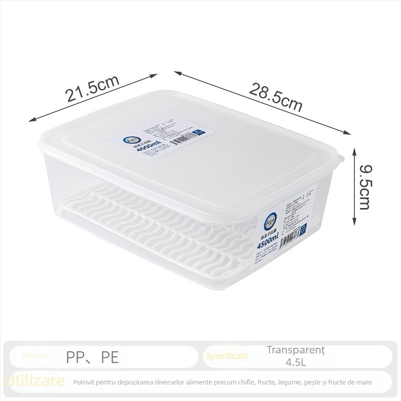 Cutie antibacteriană pentru depozitare lapte matern și chifle aburite – calitate alimentară, păstrează prospețimea, sigilare cu drenaj, PP/PE