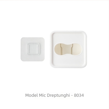 Cutie de depozitare pentru măști, montaj pe perete, plastic PP, protecție împotriva prafului, capacitate 1 L