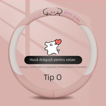 Kaiade Pernuțe pentru curea de siguranță din bumbac și in, cu design cu cățeluș desen animat, confort pe tot anul