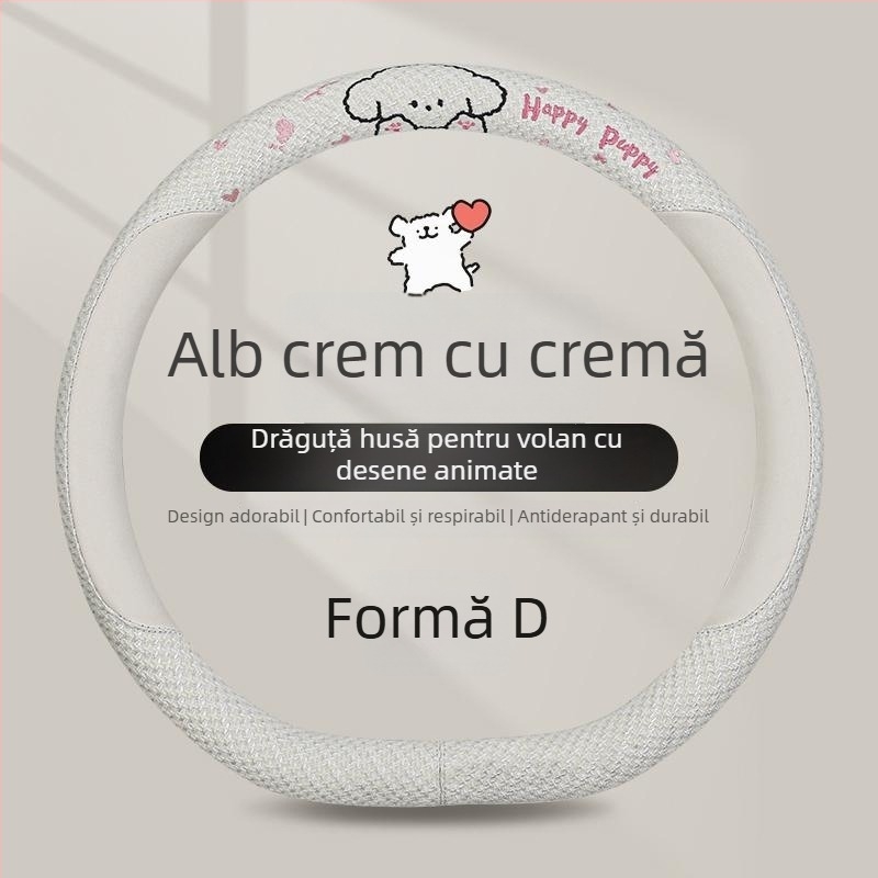 Kaiade Pernuțe pentru curea de siguranță din bumbac și in, cu design cu cățeluș desen animat, confort pe tot anul