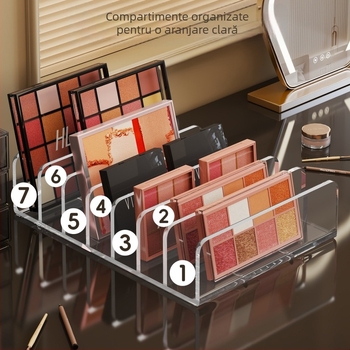 Casetă de depozitare pentru paleta de farduri pe birou | Plastic, 1 L, Modern minimalist