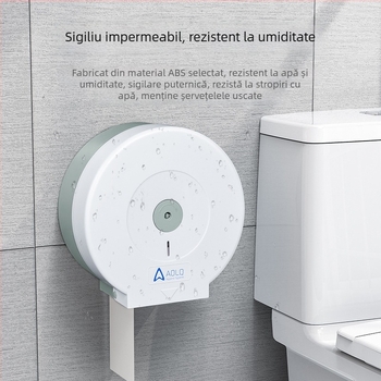 Suport montat pe perete pentru rolă de hârtie igienică, ABS, model AQ-507, impermeabil și multifuncțional, 12 buc/pachet