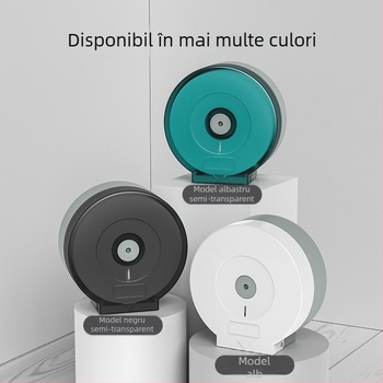 Suport montat pe perete pentru rolă de hârtie igienică, ABS, model AQ-507, impermeabil și multifuncțional, 12 buc/pachet