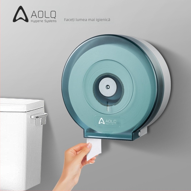 Suport montat pe perete pentru rolă de hârtie igienică, ABS, model AQ-507, impermeabil și multifuncțional, 12 buc/pachet