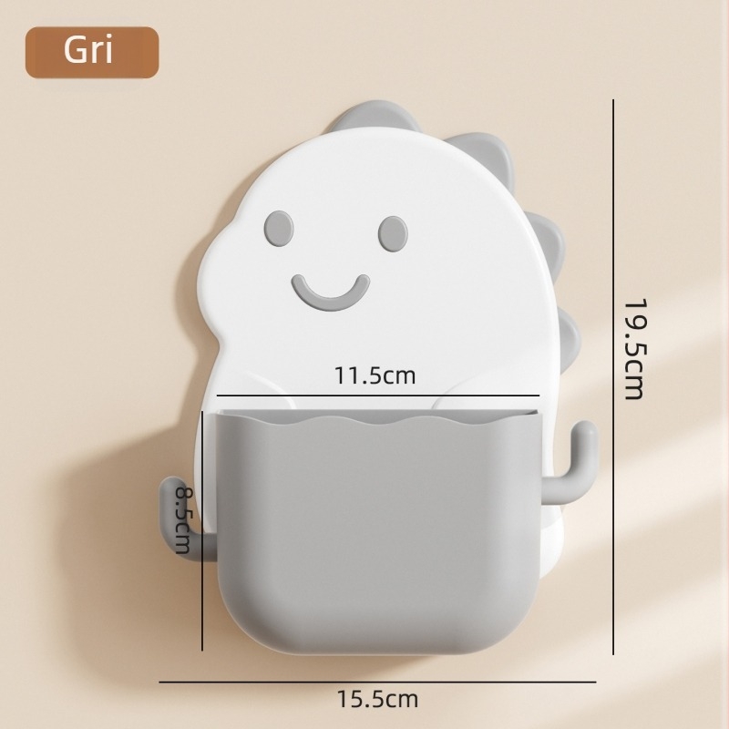 Organizator montat pe perete pentru baie, fără găuri, fără capac, PP material, multifuncțional