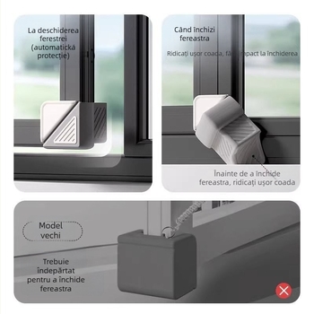 Protecții de colț pentru ferestre din aluminiu, protecție anti-coliziune pentru ferestrele cu deschidere spre interior (Origine: Altă; Import: Nu; Brand: Altă)