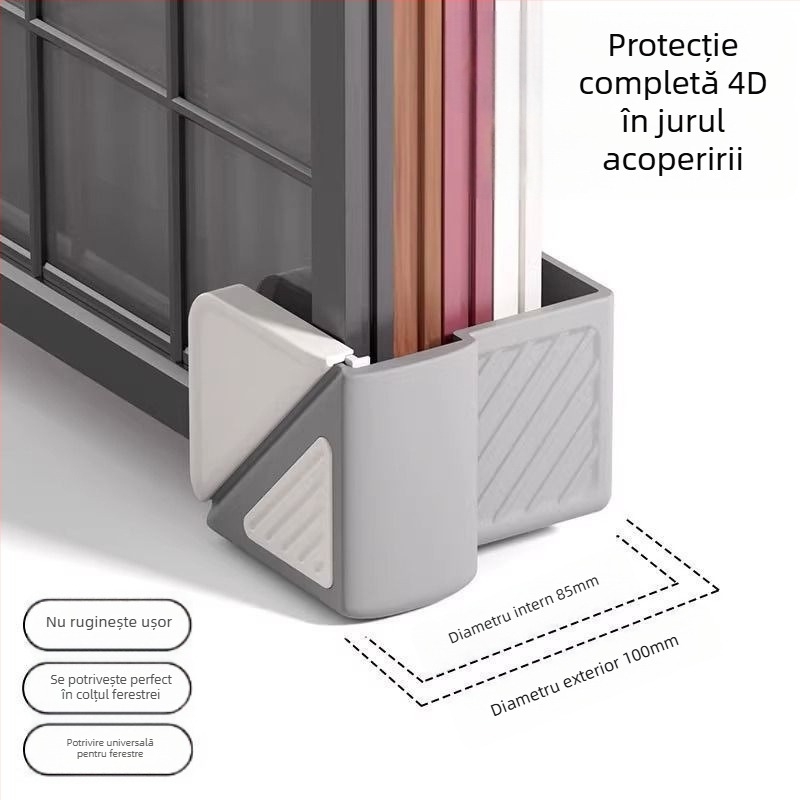 Protecții de colț pentru ferestre din aluminiu, protecție anti-coliziune pentru ferestrele cu deschidere spre interior (Origine: Altă; Import: Nu; Brand: Altă)