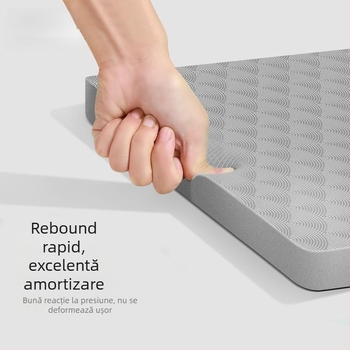 Covor de yoga pentru antrenament de bază și echilibru, cu pernă groasă pentru cot și genunchi, TPES material, grosime 6 mm