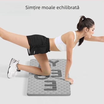 Covor de yoga pentru antrenament de bază și echilibru, cu pernă groasă pentru cot și genunchi, TPES material, grosime 6 mm