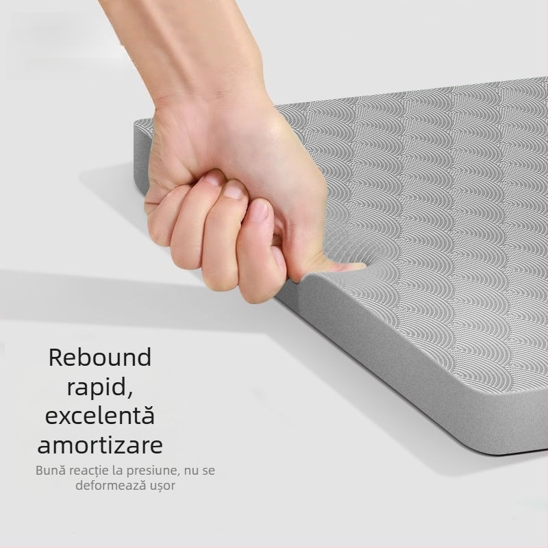 Covor de yoga pentru antrenament de bază și echilibru, cu pernă groasă pentru cot și genunchi, TPES material, grosime 6 mm