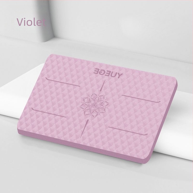 Covor de yoga pentru antrenament de bază și echilibru, cu pernă groasă pentru cot și genunchi, TPES material, grosime 6 mm