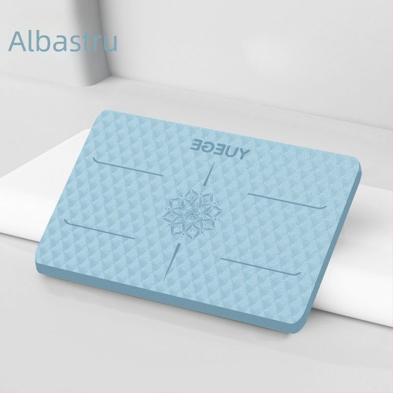 Covor de yoga pentru antrenament de bază și echilibru, cu pernă groasă pentru cot și genunchi, TPES material, grosime 6 mm