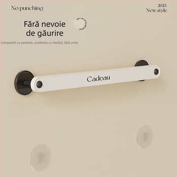 Raft pentru papuci de baie - fără găuri, agățat pe perete, din plastic, 1 nivel, baie