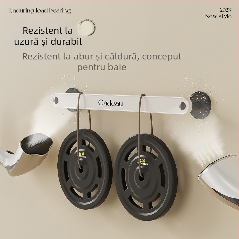 Raft pentru papuci de baie - fără găuri, agățat pe perete, din plastic, 1 nivel, baie