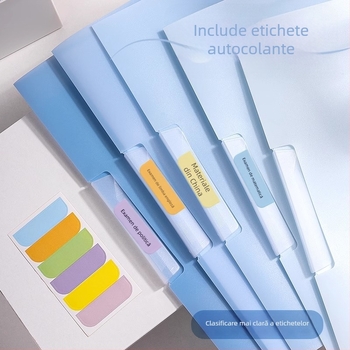 Fișier cu clip rotativ pe tijă și inserții transparente, din plastic — Yitong CY-6068-W