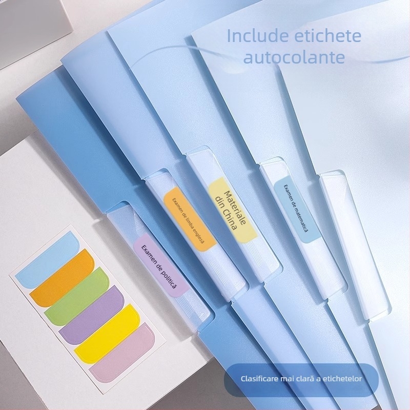 Fișier cu clip rotativ pe tijă și inserții transparente, din plastic — Yitong CY-6068-W