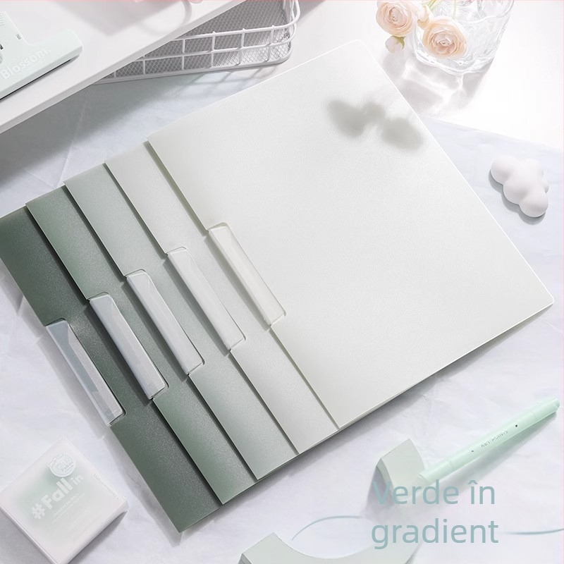 Fișier cu clip rotativ pe tijă și inserții transparente, din plastic — Yitong CY-6068-W