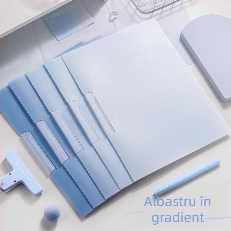 Fișier cu clip rotativ pe tijă și inserții transparente, din plastic — Yitong CY-6068-W