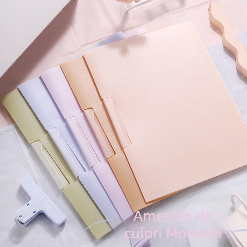 Fișier cu clip rotativ pe tijă și inserții transparente, din plastic — Yitong CY-6068-W