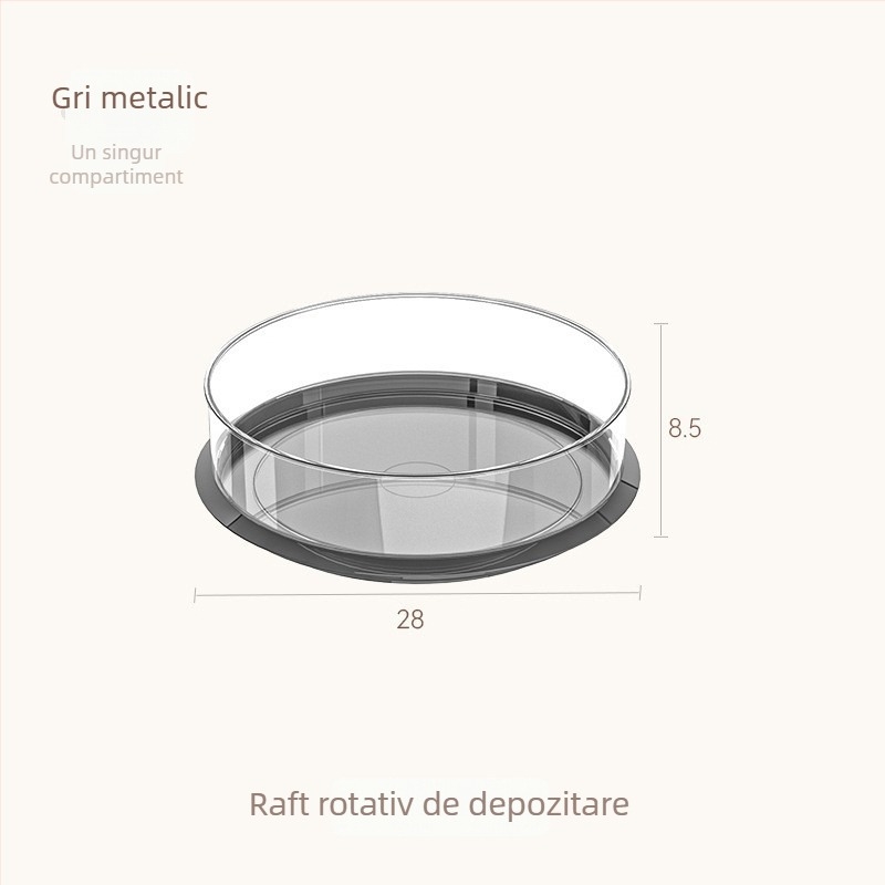 Raft rotativ pentru condimente, de birou — suport multifuncțional pentru bucătărie, din plastic