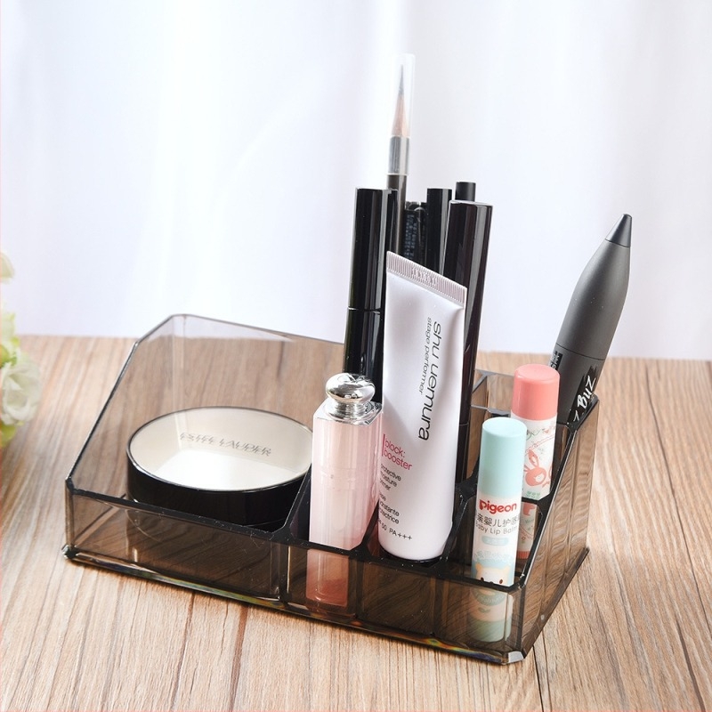 Organizator cosmetic pentru birou cu compartimente, capacitate 12 L, construcție din plastic (PS), model pkk-36