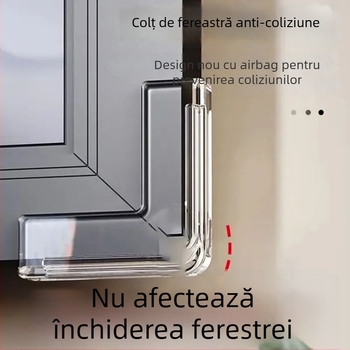 Protector de colț din silicon pentru ferestre și mese — unghi drept, protecție anti-coliziune, utilizare în interior
