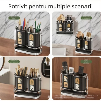 Suport pentru bețișoare de bucătărie, cu drenaj de apă și rezistență la mucegai, stil chinezesc nou, din plastic, montaj pe perete