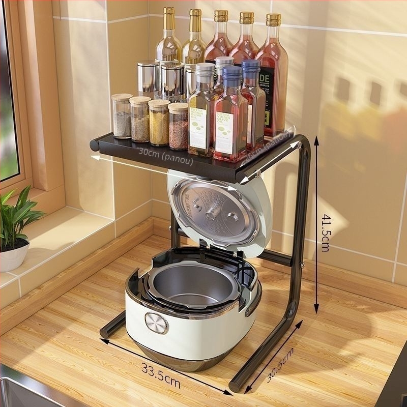 Raft de bucătărie montat pe perete, cu mai multe niveluri, din plastic, fără montaj