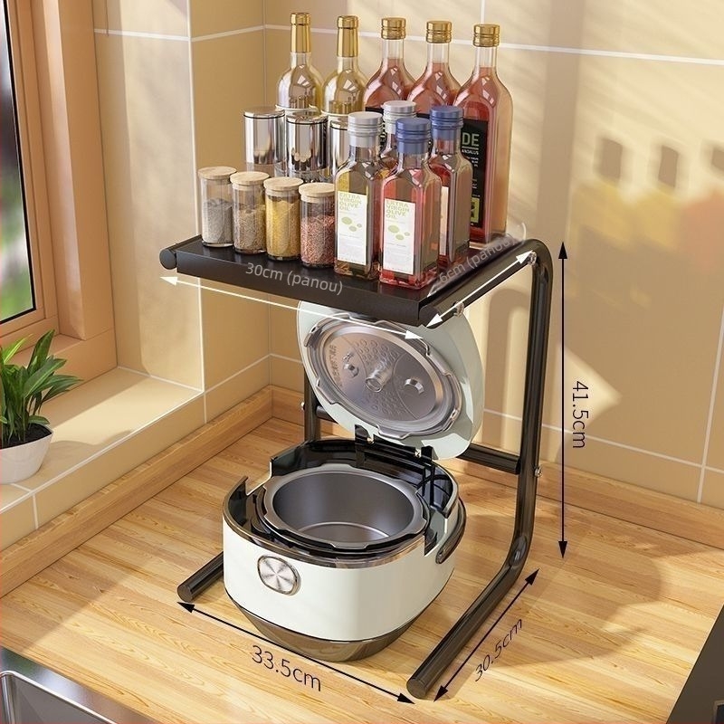 Raft de bucătărie montat pe perete, cu mai multe niveluri, din plastic, fără montaj