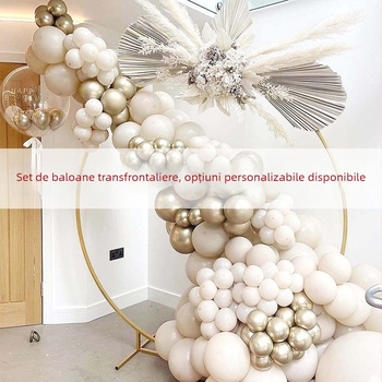 Set de baloane rotunde din latex pentru decor de nuntă și petreceri; potrivit pentru nașteri și alte sărbători