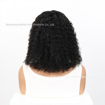 Perucă bob cu bucle Jerry, 100% păr uman, dantelă lucrată manual, bucle, poate fi vopsită
