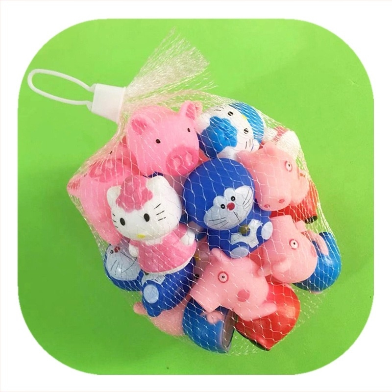 Jucării de baie pentru copii cu animale, moi și cu sunet la apă, potrivite pentru sugari 0-3 ani; ambalaj: sac de plasă