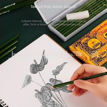 Creion din lemn hexagonal Tombowdragonfly HB/2B/2H pentru desen și schițe