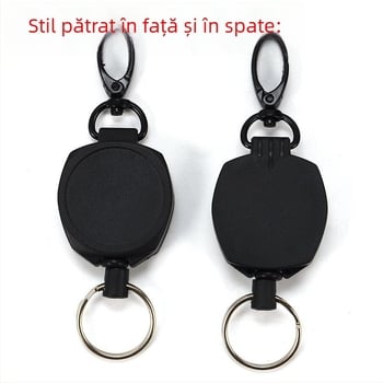 Breloc retractabil cu mecanism de tragere, ABS, lungime de extindere 60, ambalaj OPP, personalizare