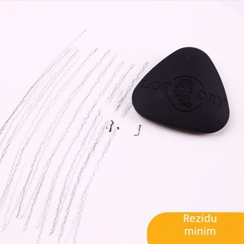 Radieră pentru artă din cauciuc lucios, formă triunghiulară rotunjită, set de 30 radiere pentru schițe și desen