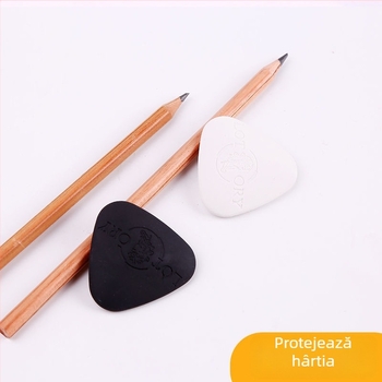 Radieră pentru artă din cauciuc lucios, formă triunghiulară rotunjită, set de 30 radiere pentru schițe și desen