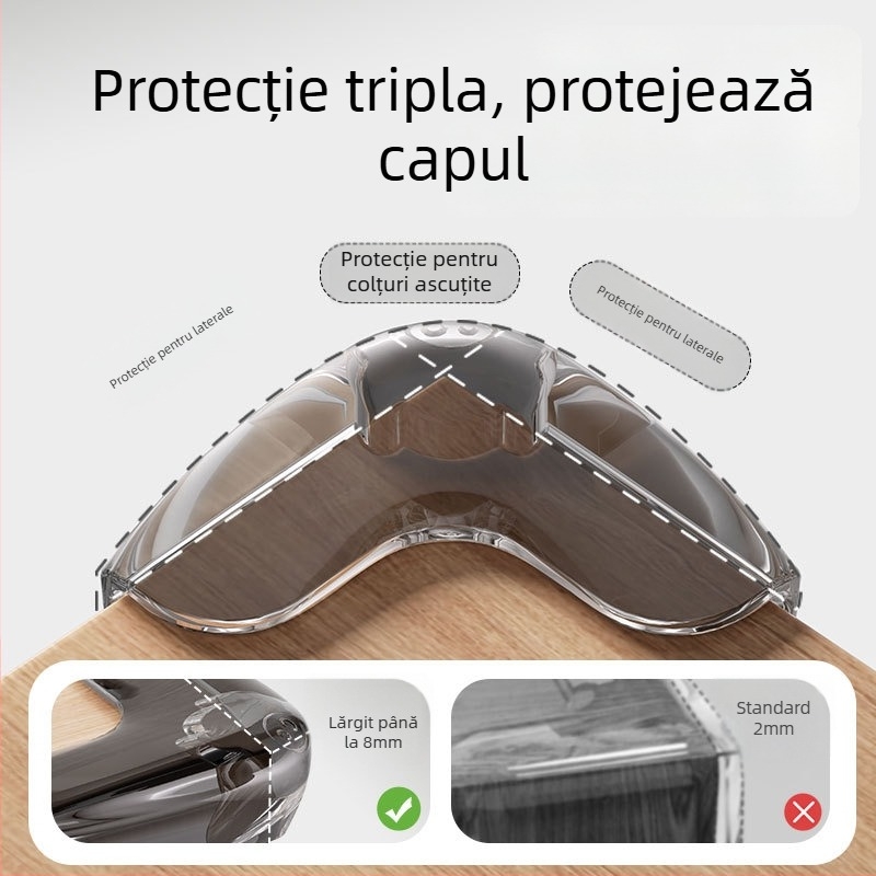 Protector de colț cu airbag, auto-adeziv, siguranță pentru copii, înveliș moale, protector de colț invizibil (Brand Shield dad, Formă: unghi drept, Origine: Taizhou, Ambalare: 500)