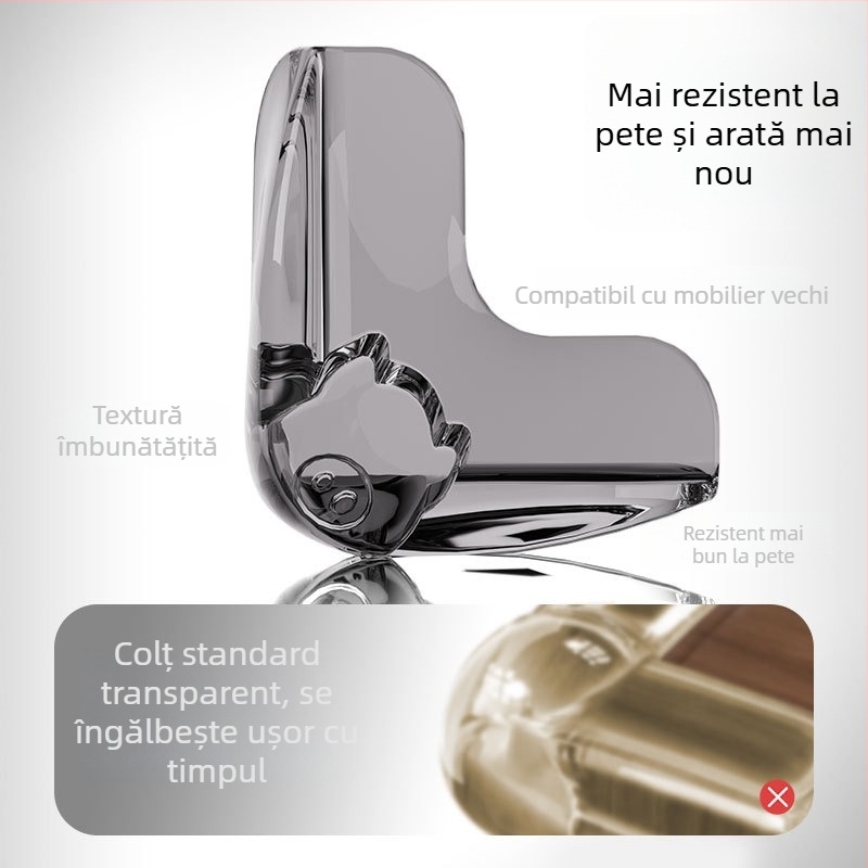 Protector de colț cu airbag, auto-adeziv, siguranță pentru copii, înveliș moale, protector de colț invizibil (Brand Shield dad, Formă: unghi drept, Origine: Taizhou, Ambalare: 500)