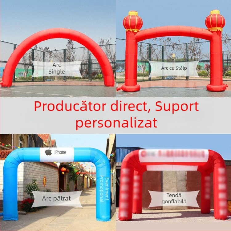 Arc gonflabil exterior pentru deschiderea magazinelor, nunți și evenimente — țesătură Oxford, ambalaj în geantă, Yunyang, personalizare disponibilă