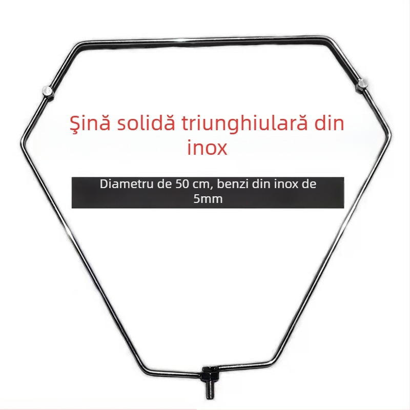 Plasă de pescuit triunghiulară pliabilă din oțel inoxidabil pentru prinderea peștilor mari