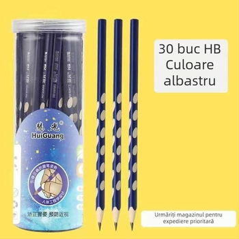 Creion din lemn pentru copii, priză triunghiulară, 2B și HB, pentru desen