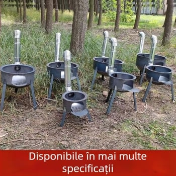 Mini sobă pe lemn, pereți groși, portabilă, model nou de la Powerful Factory