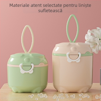Cutie portabilă pentru lapte praf pentru sugari — cu două niveluri, depozitare etanșă, rezistentă la umezeală