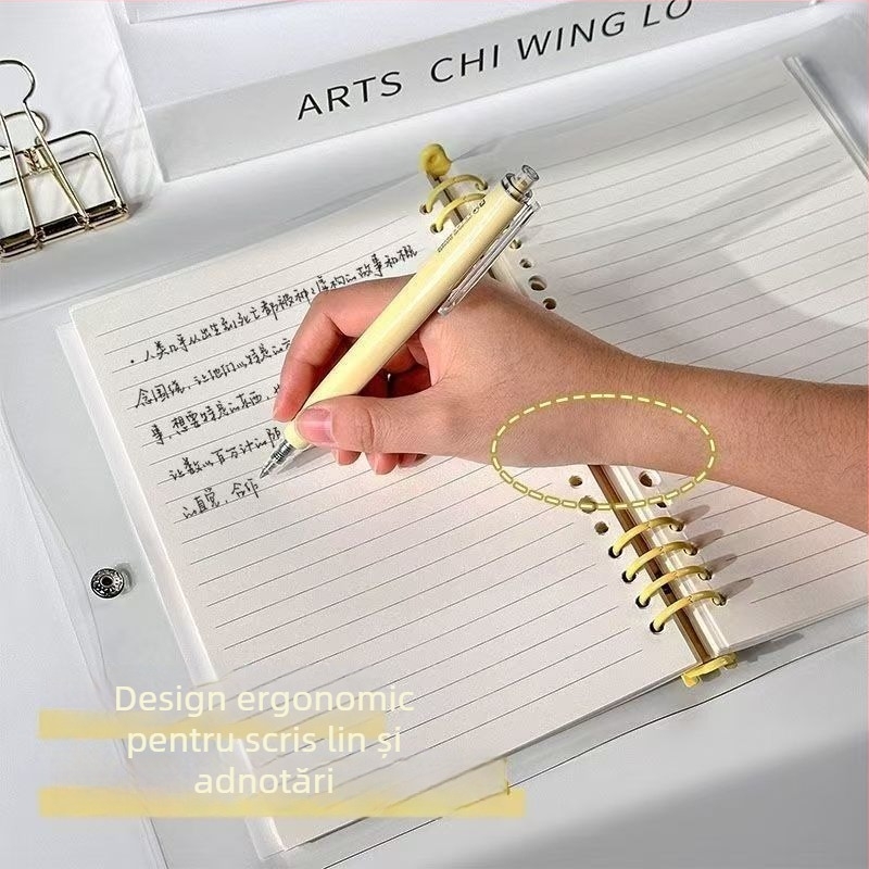 Caiet cu foi detașabile, copertă PVC, 100–200 de pagini, stil 39268347514