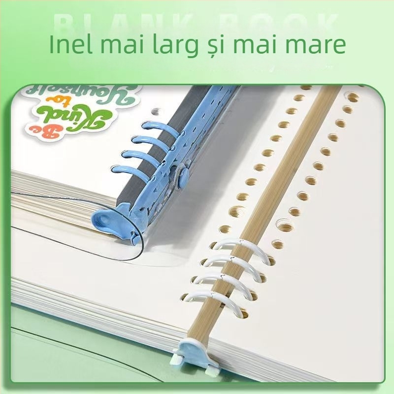 Caiet cu foi detașabile, copertă PVC, 100–200 de pagini, stil 39268347514